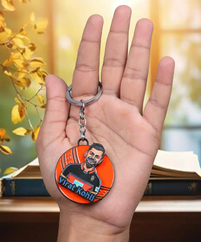 World Most Famous Batsman Virat Kohli In RCB Jersey Rotating Metal ...